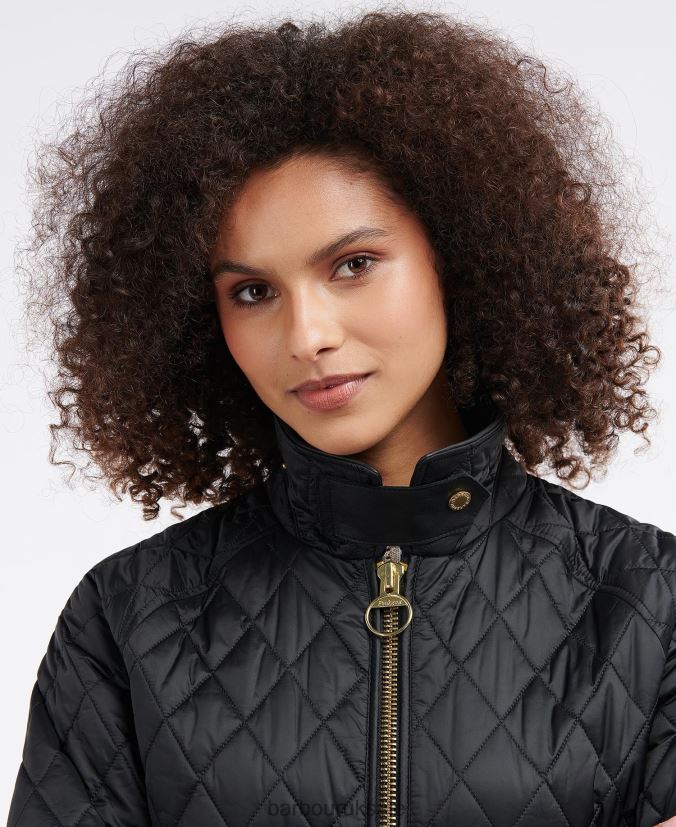 Kelham Quilted Jacket Barbour Women R08LB61412 Clothing Black/Ancient