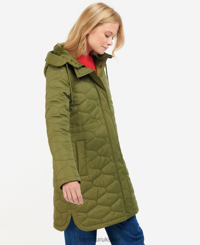 Nahla Quilted Jacket Barbour Women R08LB61456 Clothing Olive Tree