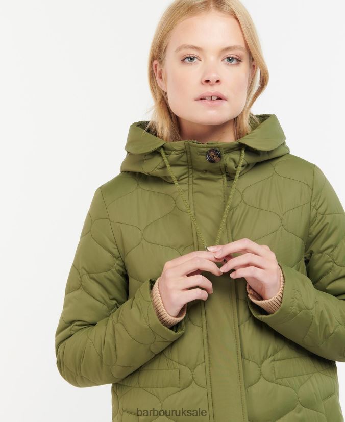 Nahla Quilted Jacket Barbour Women R08LB61456 Clothing Olive Tree