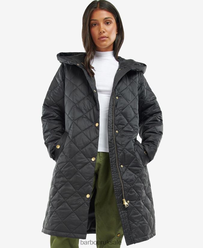 Rockhampton Quilted Jacket Barbour Women R08LB61473 Clothing Burnt Cinder - Click Image to Close