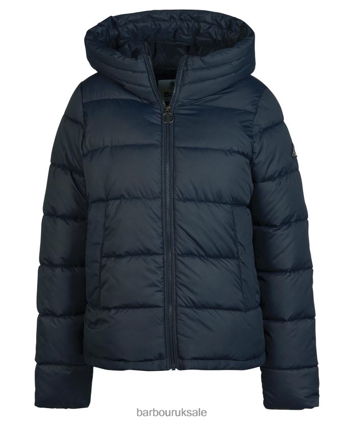 Saunton Quilted Jacket Barbour Women R08LB61446 Clothing Dark Navy