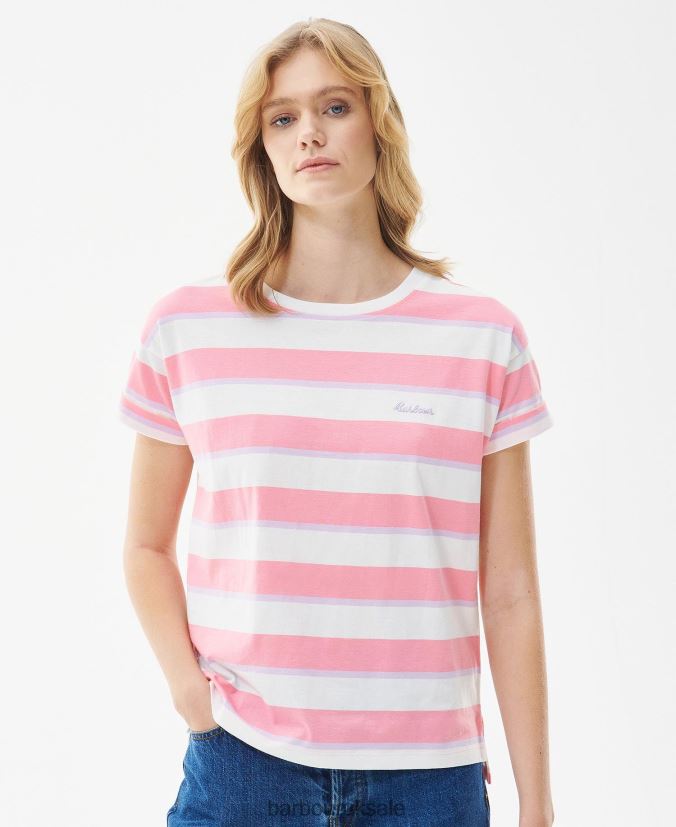 Acanthus T-shirt Barbour Women R08LB61653 Clothing Multi Stripe - Click Image to Close