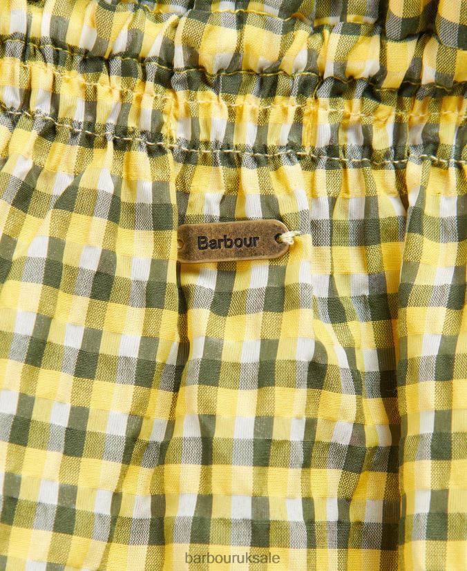 Addison Top Barbour Women R08LB61623 Clothing Sunrise Yellow Check