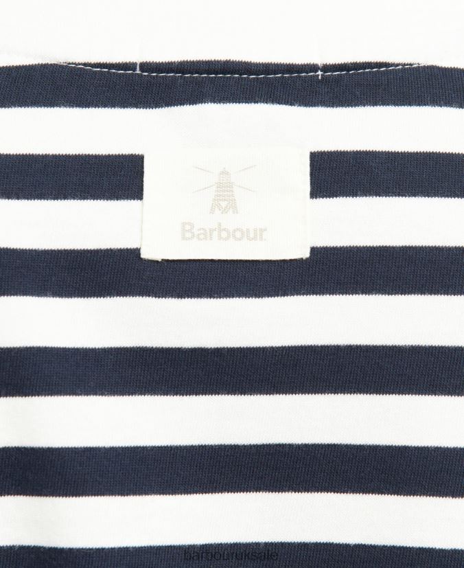 Adria Top Barbour Women R08LB61684 Clothing Navy Stripe