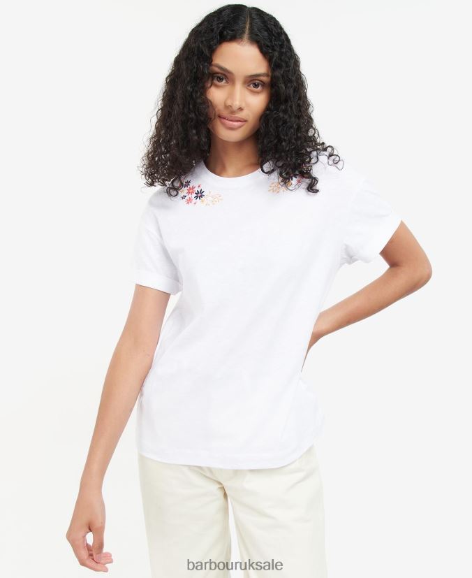 Apia T-Shirt Barbour Women R08LB61683 Clothing Classic White - Click Image to Close