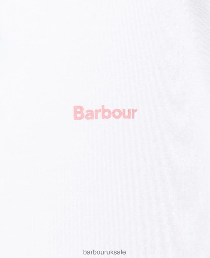 Bowland T-Shirt Barbour Women R08LB61674 Clothing Classic White