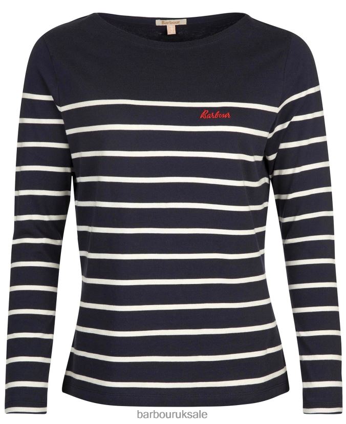 Bradley Top Barbour Women R08LB61676 Clothing Cloud/Navy