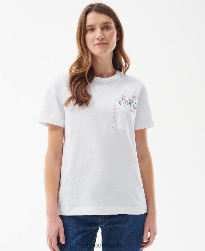 Evergreen T-Shirt Barbour Women R08LB61655 Clothing Classic White