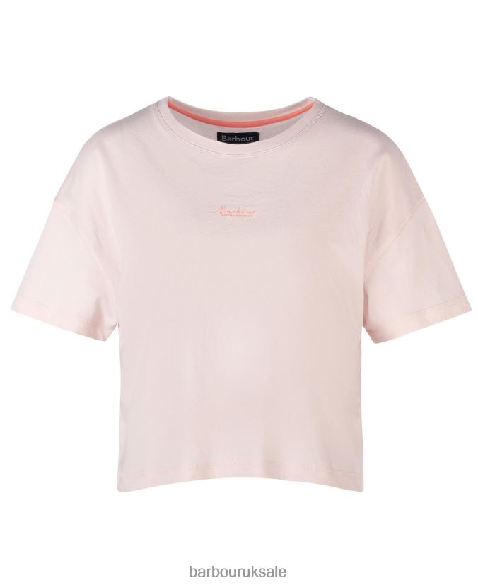 Halton T-Shirt Barbour Women R08LB61721 Clothing Soft Pink