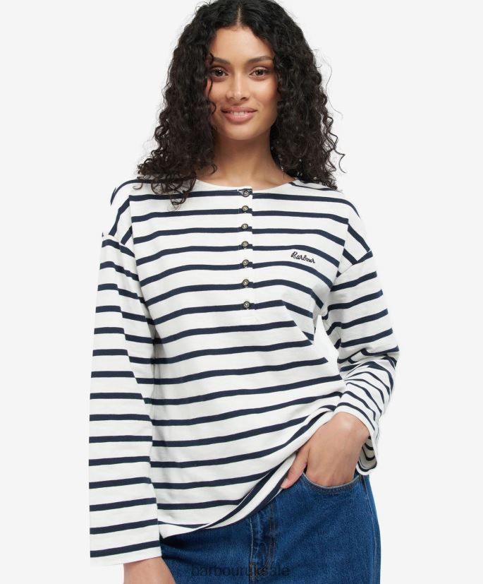 Lunan Top Barbour Women R08LB61703 Clothing Navy Stripe - Click Image to Close