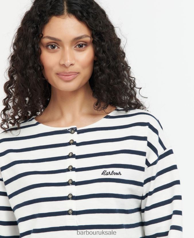 Lunan Top Barbour Women R08LB61703 Clothing Navy Stripe