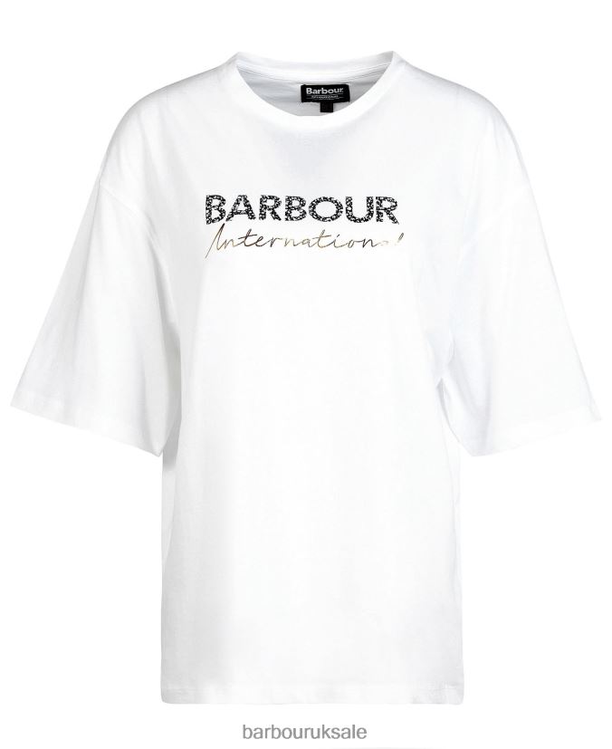 Pavilion T-Shirt Barbour Women R08LB61701 Clothing Optic White