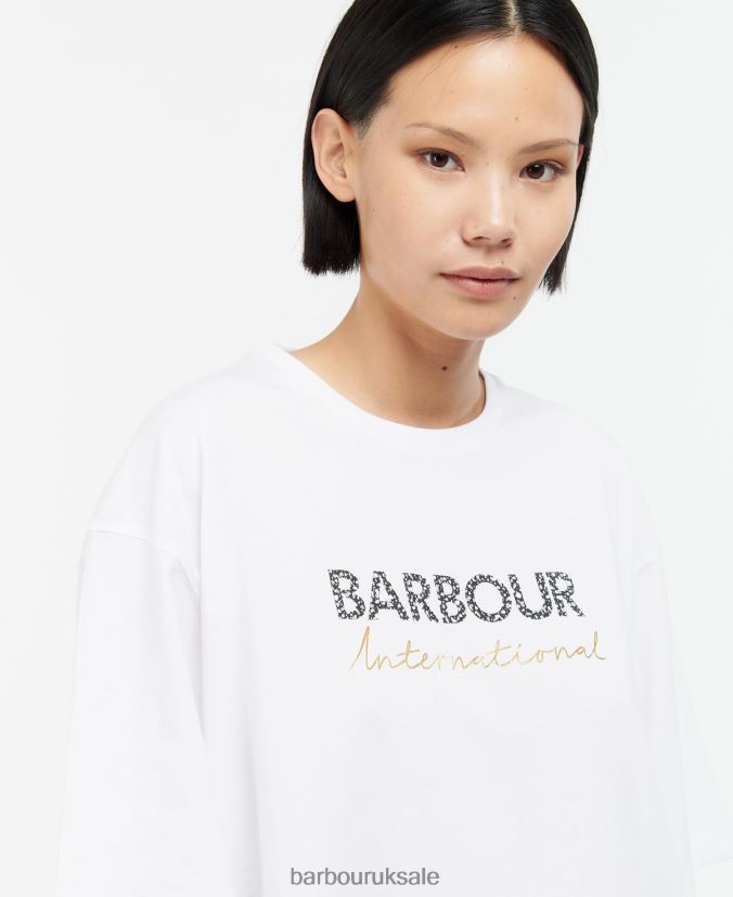 Pavilion T-Shirt Barbour Women R08LB61701 Clothing Optic White