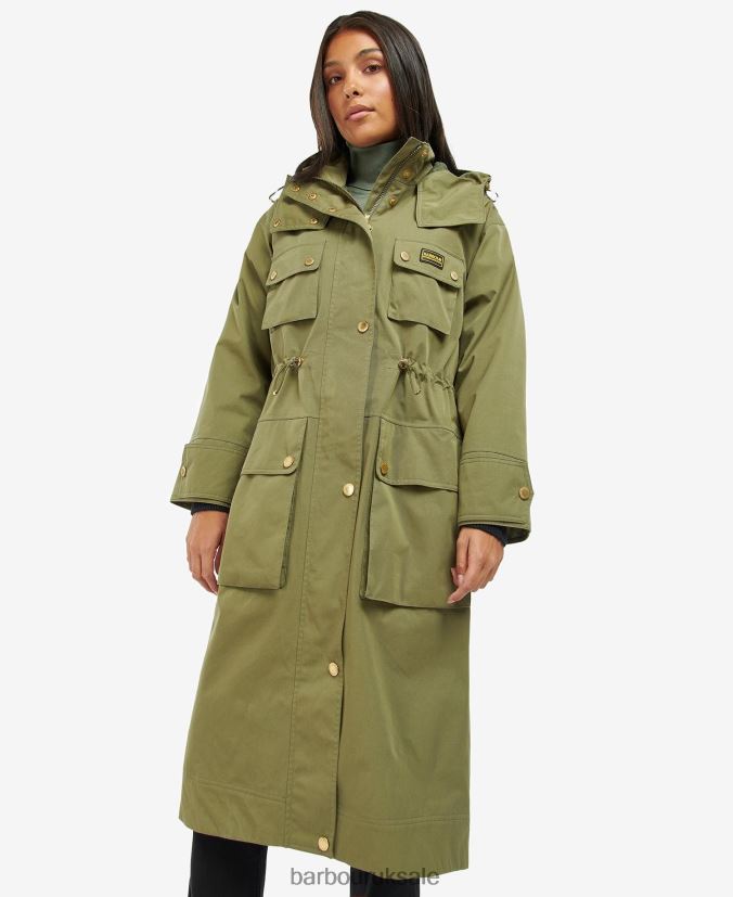 Thruxton Waterproof Trench Coat Barbour Women R08LB61536 Clothing Midnight Green