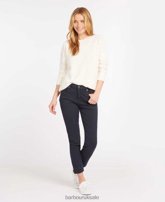 Essential Slim Trousers Barbour Women R08LB61778 Clothing White