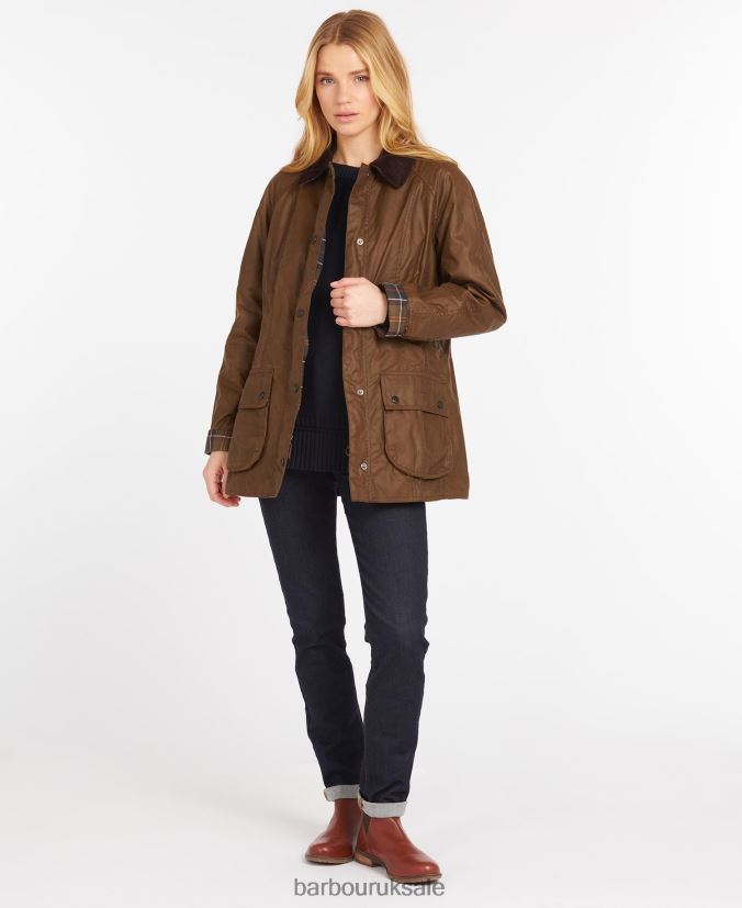 Beadnell Wax Jacket Barbour Women R08LB61368 Clothing Bark