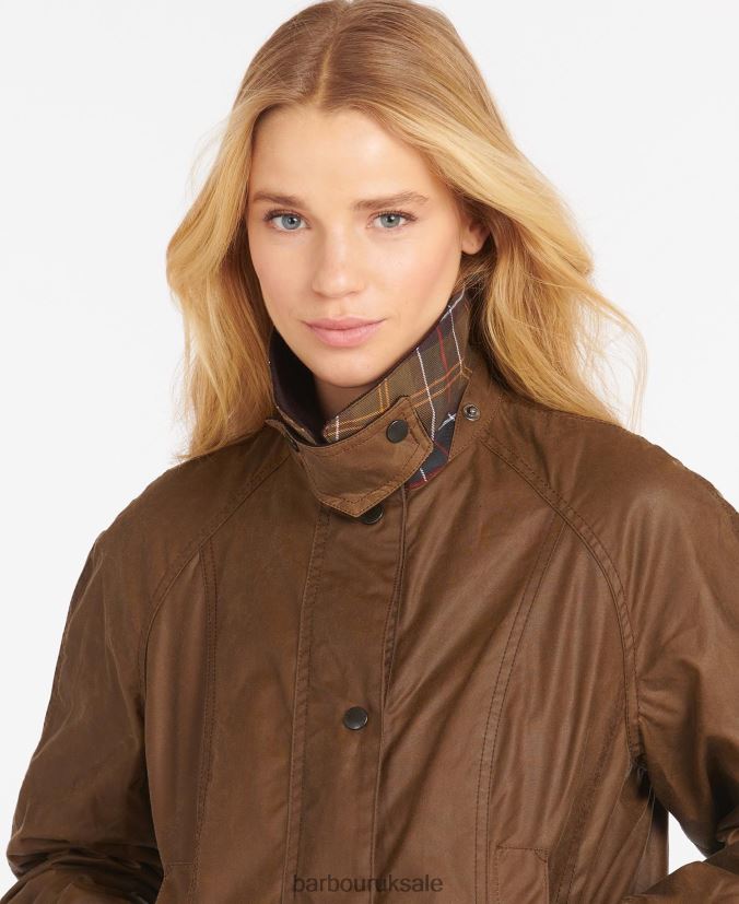 Beadnell Wax Jacket Barbour Women R08LB61368 Clothing Bark