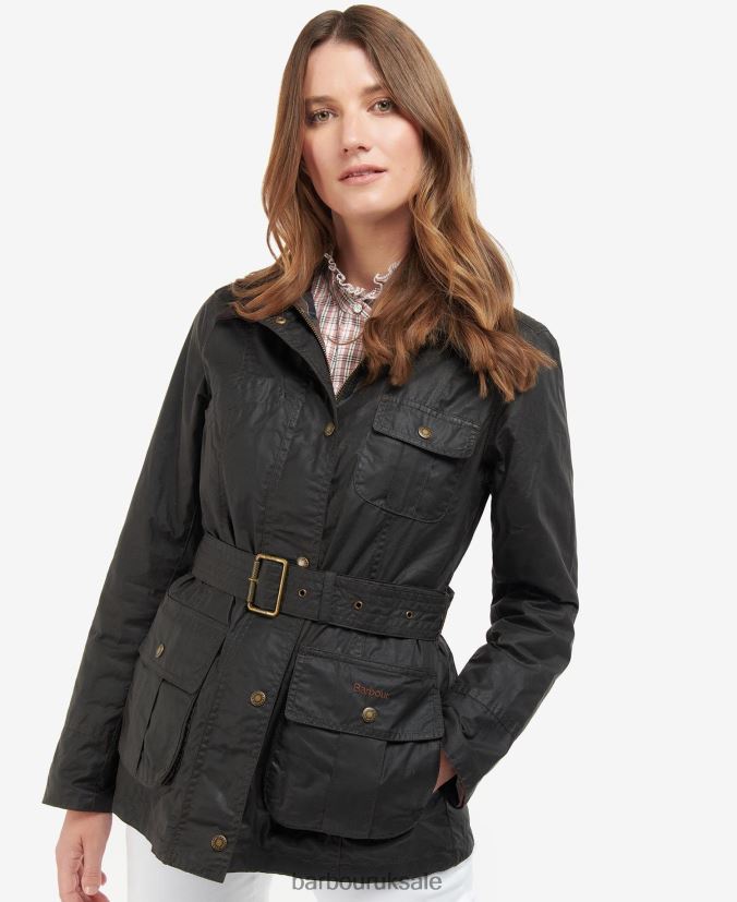 Belted Beadnell Waxed Jacket Barbour Women R08LB61394 Clothing Rustic/Classic - Click Image to Close