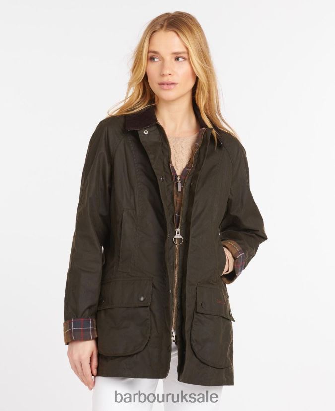 Classic Beadnell Wax Jacket Barbour Women R08LB61365 Clothing Olive