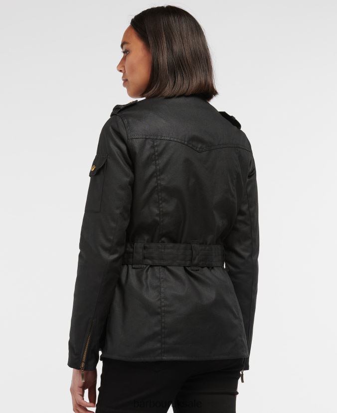 Ladies International Waxed Jacket Barbour Women R08LB61380 Clothing Black