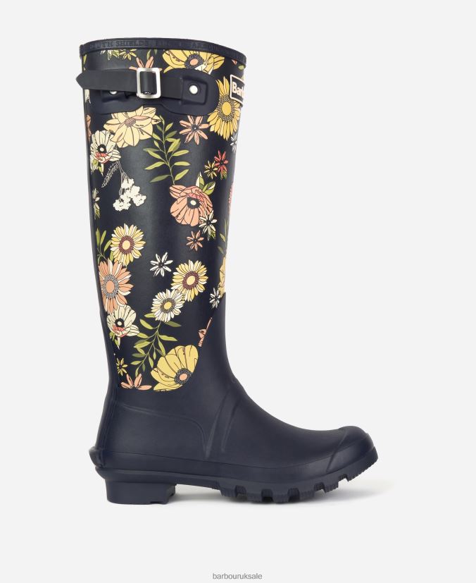 Bede Wellington Boots Barbour Women R08LB62173 Footwear Navy Floral