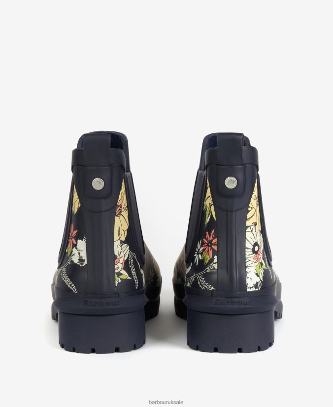 Wilton Wellingtons Barbour Women R08LB62166 Footwear Navy Floral