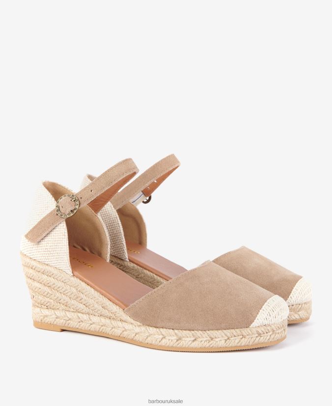 Frances Espadrille Wedges Barbour Women R08LB62095 Footwear Sand