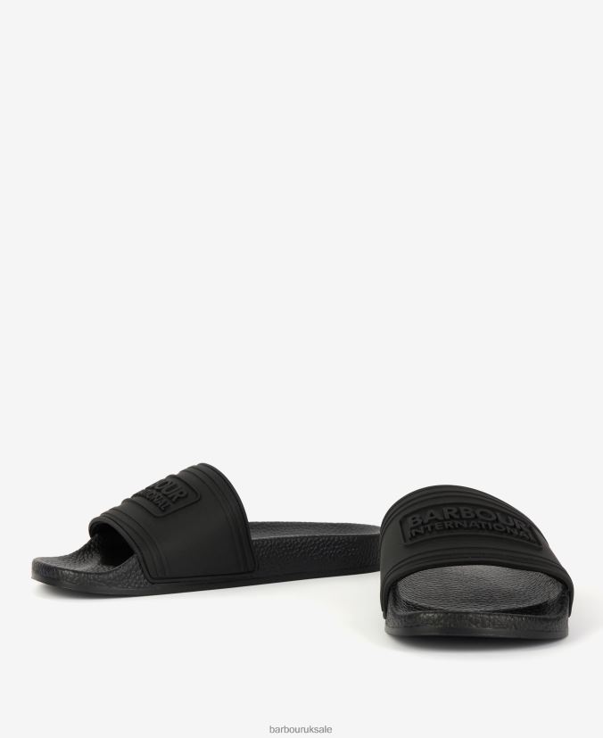 Logo Sliders Barbour Women R08LB62108 Footwear Classic Black