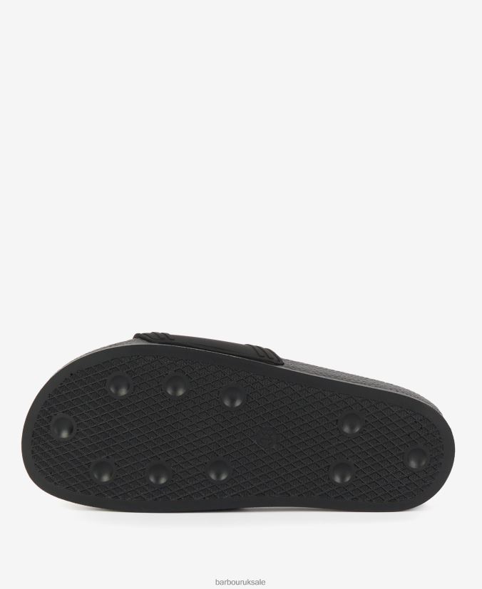 Logo Sliders Barbour Women R08LB62108 Footwear Classic Black