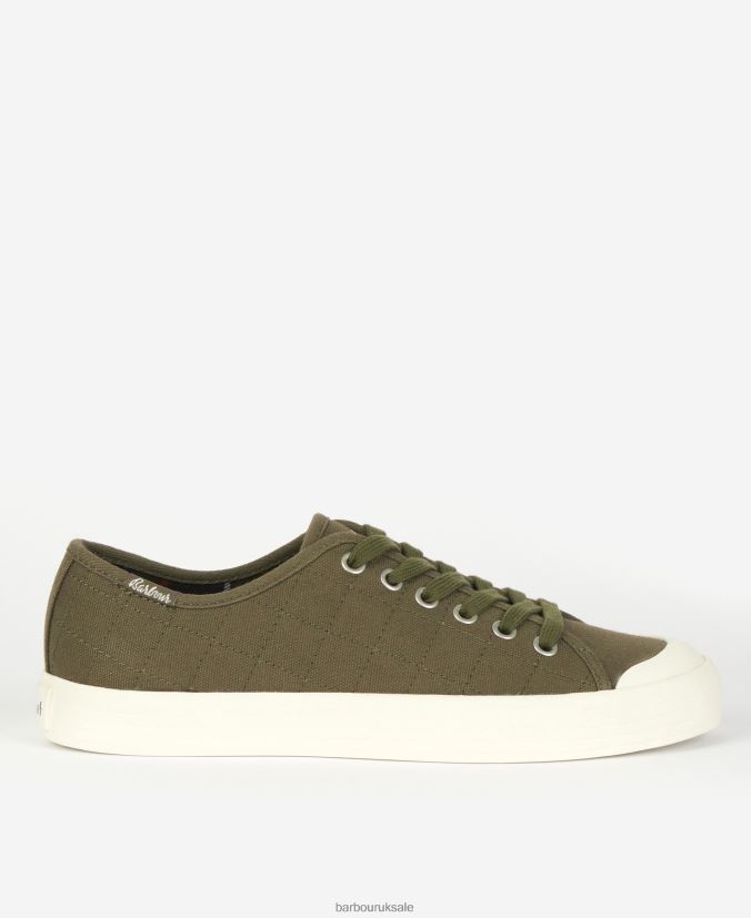 Portree Canvas Trainers Barbour Women R08LB62135 Footwear Ecru/Gum - Click Image to Close